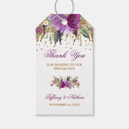 Etiquetas de Presente de Agradecimento Floral Bril