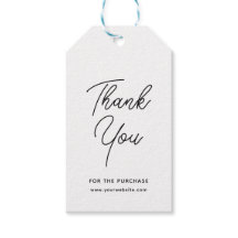 Etiquetas de presente de agradecimento preto cinza