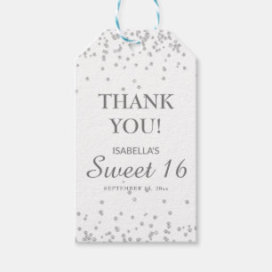 Etiquetas de presente de agradecimento Sweet 16 Br
