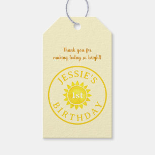 Etiquetas de Presente de Aniversário de 1 ano Boho