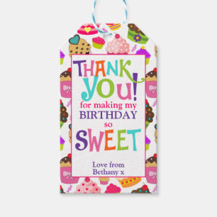 Etiquetas de Presente de Aniversário de Agradecime