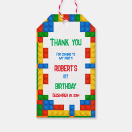 Etiquetas de Presente de Aniversário de Blocos de
