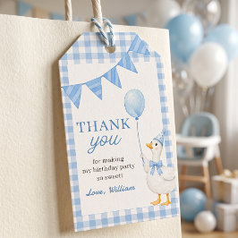 Etiquetas de Presente de Aniversário de Menino Azu