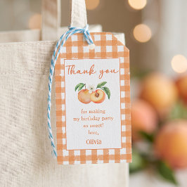 Etiquetas de Presente de Aniversário Gingham Pêsse