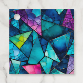 Etiquetas de Presente de Arte Mosaica Colorida