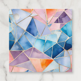 Etiquetas de Presente de Arte Mosaica Colorida