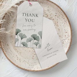 Etiquetas de Presente de Casamento Boho Green Gink