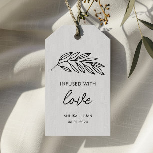 Etiquetas de Presente de Casamento com Azeite
