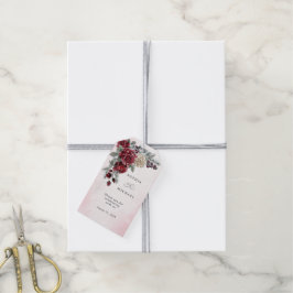 Etiquetas de Presente de Casamento de Inverno Rosa