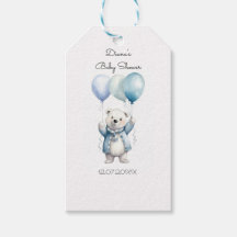 Etiquetas de Presente de Chá de Bebê de Urso Polar