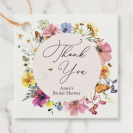 Etiquetas de Presente de Chá de Noiva Abelha e Flo