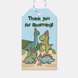 Etiquetas de presente de dinossauro fofo Favor eti
