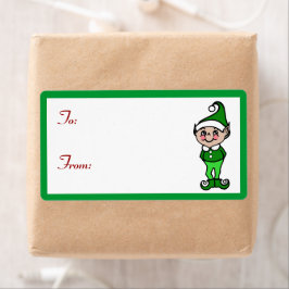 Etiquetas de Presente de Elfo de Natal