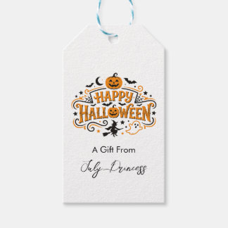 Etiquetas de presente de Halloween, etiquetas de p