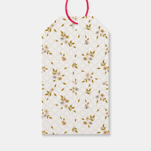 Etiquetas de presente de Impressão Floral Estiliza