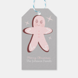 Etiquetas de Presente de Natal Cor-de-Rosa para Bi