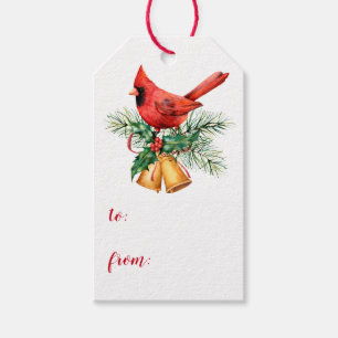 Etiquetas de Presente de Natal De Para Cardeal