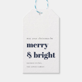 Etiquetas de presente de Natal feliz e Brilho mari
