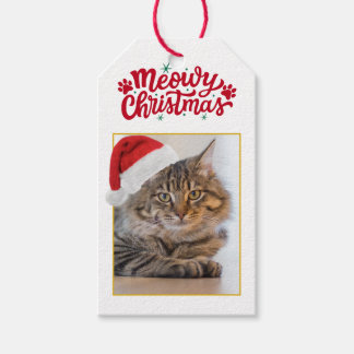 Etiquetas de Presente de Natal Meowy Personalizada