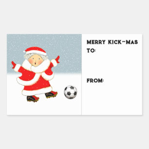 Etiquetas de Presente de Natal para Futebol Femini