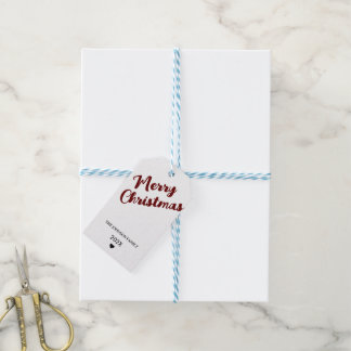 Etiquetas de Presente de Natal Vermelhas Modernas