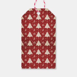 Etiquetas de presente de Natal Vermelho e Dourado