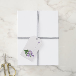 Etiquetas de Presente de Padrão Floral bonito Viol