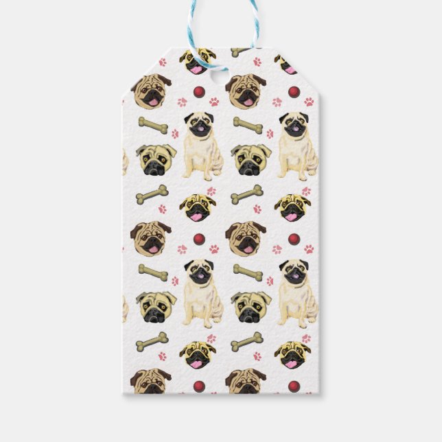 Etiquetas de Presente de Pug (Frente)