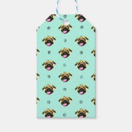 Etiquetas de Presente de Pug Mint