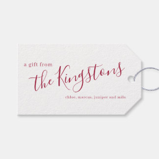 Etiquetas de Presente de Script de Nome da Família