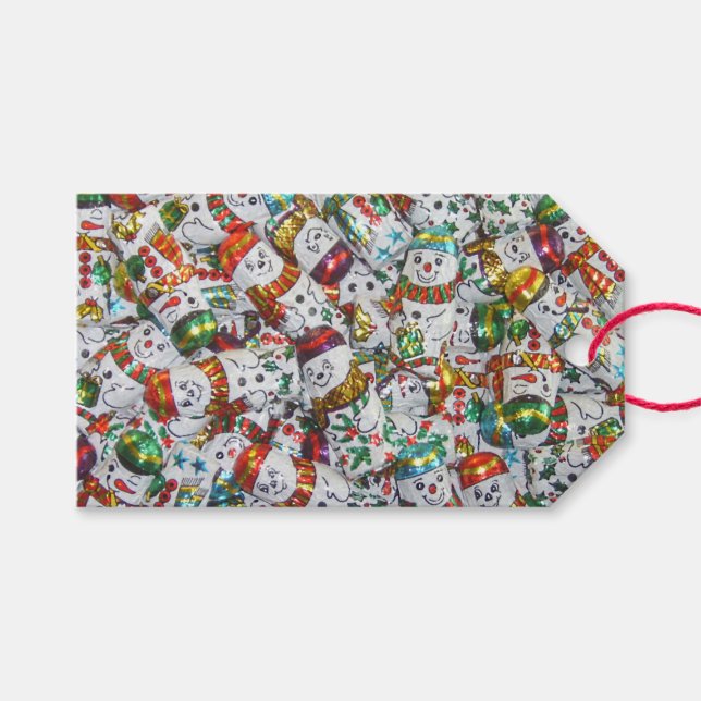 Etiquetas de presente de Snowmen doce (Frente (horizontal))