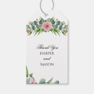 Etiquetas de Presente do Casamento Russo Eucalyptu