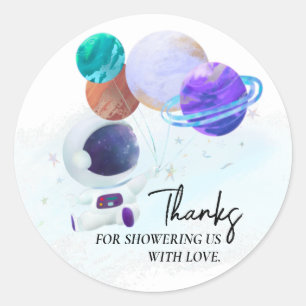 Etiquetas de presente do Chá de fraldas Astronauta