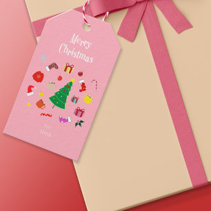 Etiquetas de Presente do Horário de Natal Moderno