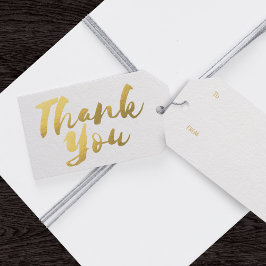 Etiquetas de Presente Elegantes em Folha de Ouro F