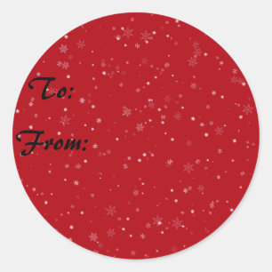 Etiquetas de Presente em Floco de Neve
