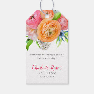 Etiquetas de Presente Floral Cor-de-Rosa-Rosa-Bati