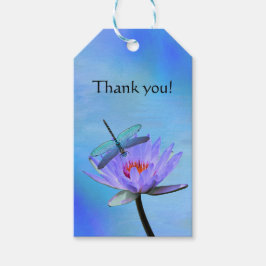 Etiquetas de presente Libélula Nenúfar de agradeci