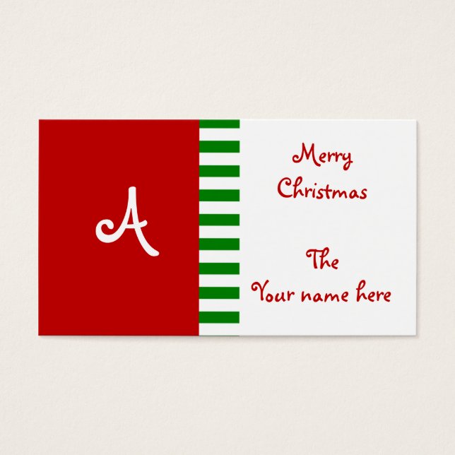 Etiquetas de Presente Monograma (Frente)