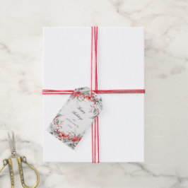 Etiquetas de Presente Monograma de Natal Clássico