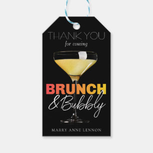 Etiquetas de Presente para Brunch e Espumante Chiq