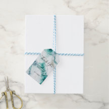 Etiquetas de Presente para Casamento Verde de Peac