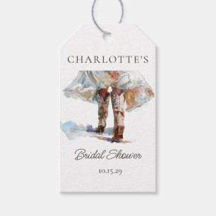 Etiquetas de Presente para Chá de Noiva Boots
