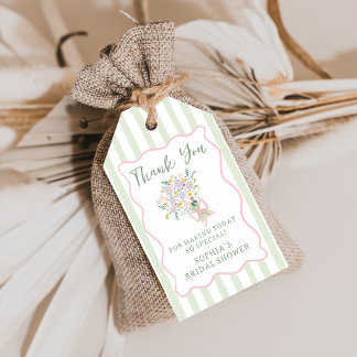 Etiquetas de Presente para Chá de Noiva Floral Lis
