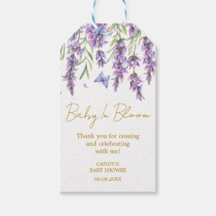 Etiquetas de presente para Chás de Bebê Lavanda