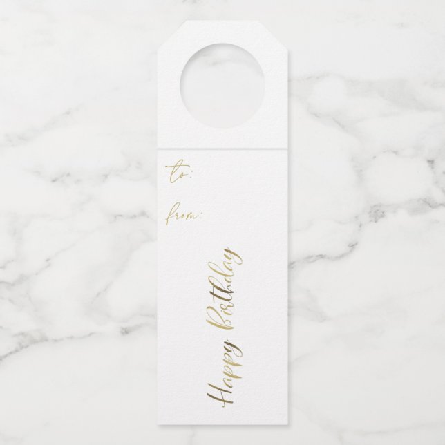 Etiquetas de Presente para Garrafa Personalizadas  (Frente)