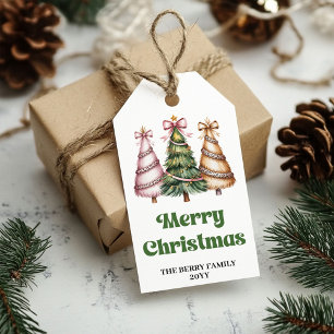 Etiquetas de presente personalizadas de Natal com 