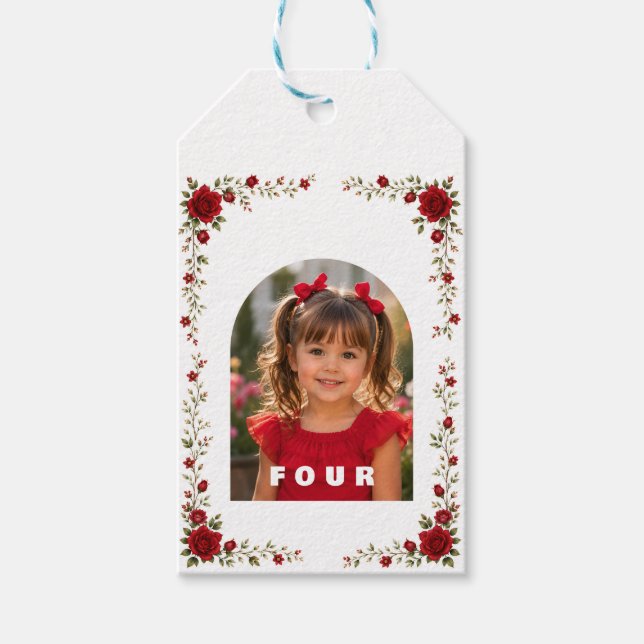 Etiquetas de Presente Personalizadas Menina Idade  (Frente)