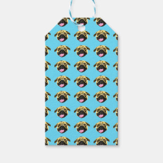 Etiquetas de Presente Pug Azul