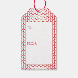 Etiquetas de Presente RED LINE KNIT / Verticais